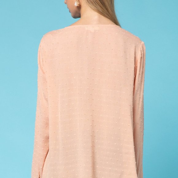 Swiss Dot Ruffle Blouse NWT - Picture 4 of 5